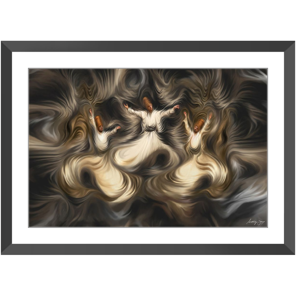 Sufi Trio by Siddiqa Juma - Framed Art Print