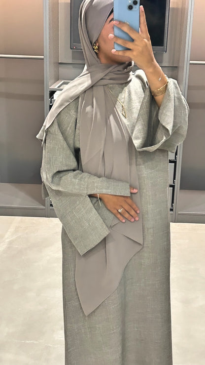 Abaya with Hijab Lahna - Brownish