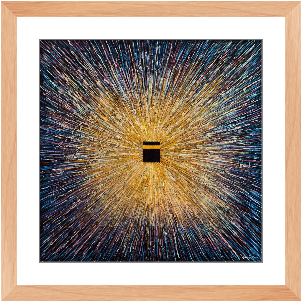 Supernova von Siddiqa Juma - gerahmter Kunstdruck