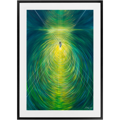 Divine Illumination by Siddiqa Juma - Framed Art Print