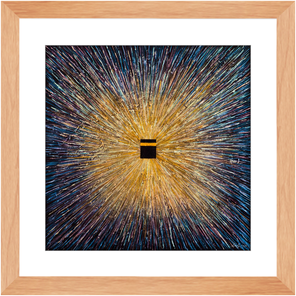 Supernova von Siddiqa Juma - gerahmter Kunstdruck