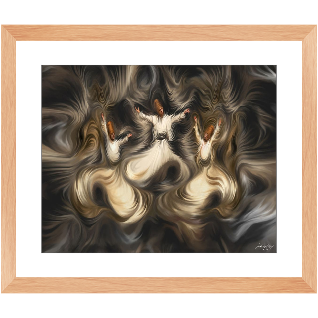 Sufi Trio by Siddiqa Juma - Framed Art Print