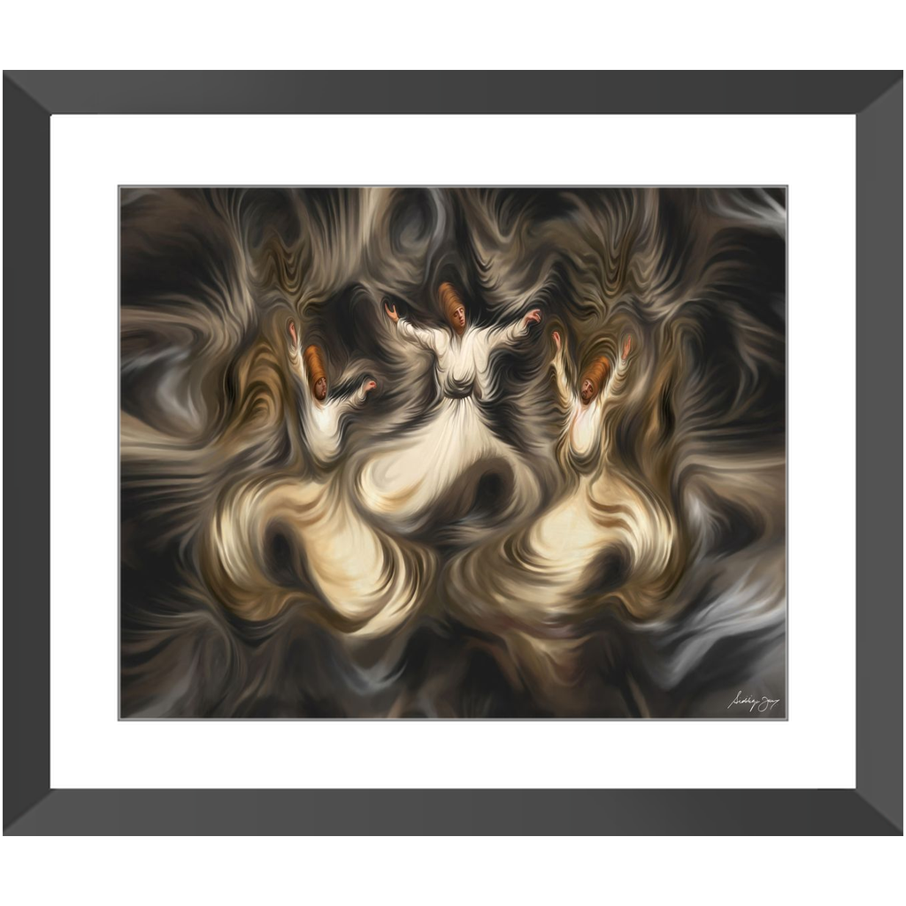 Sufi Trio by Siddiqa Juma - Framed Art Print