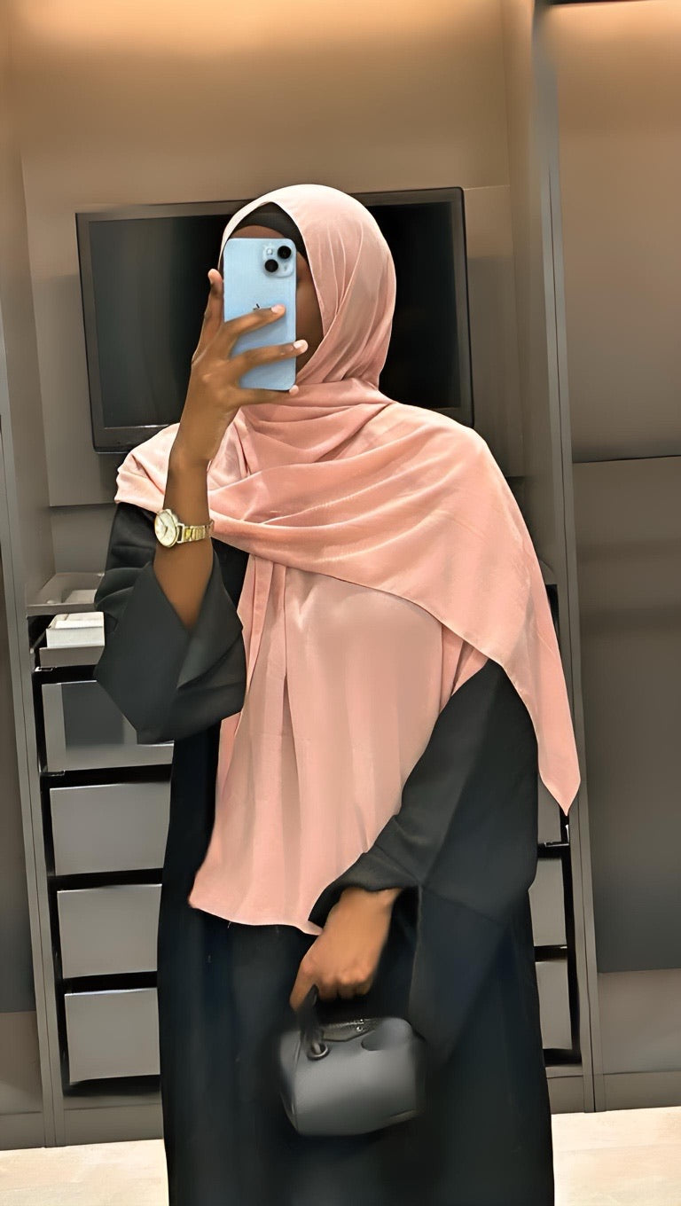 Musline hijab premium - Blush