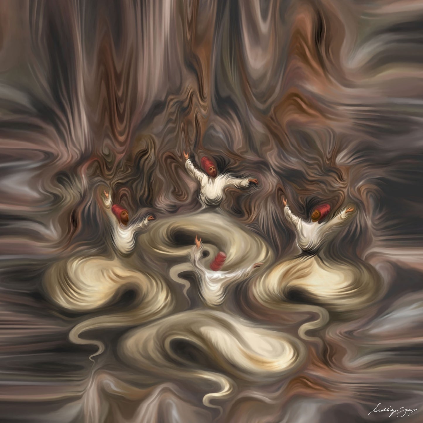 Divine Whirls - Fine Art Print 13x13 inch