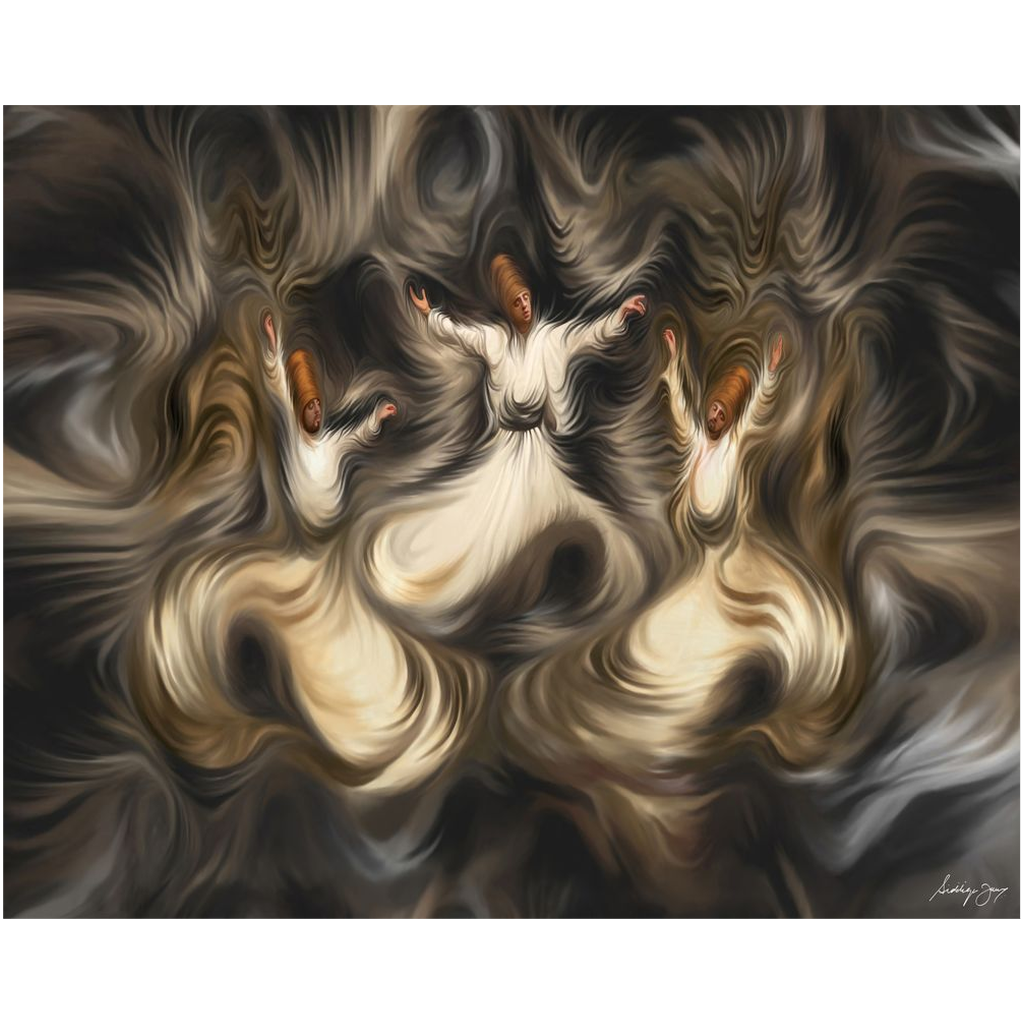 Sufi Trio by Siddiqa Juma - Art Print