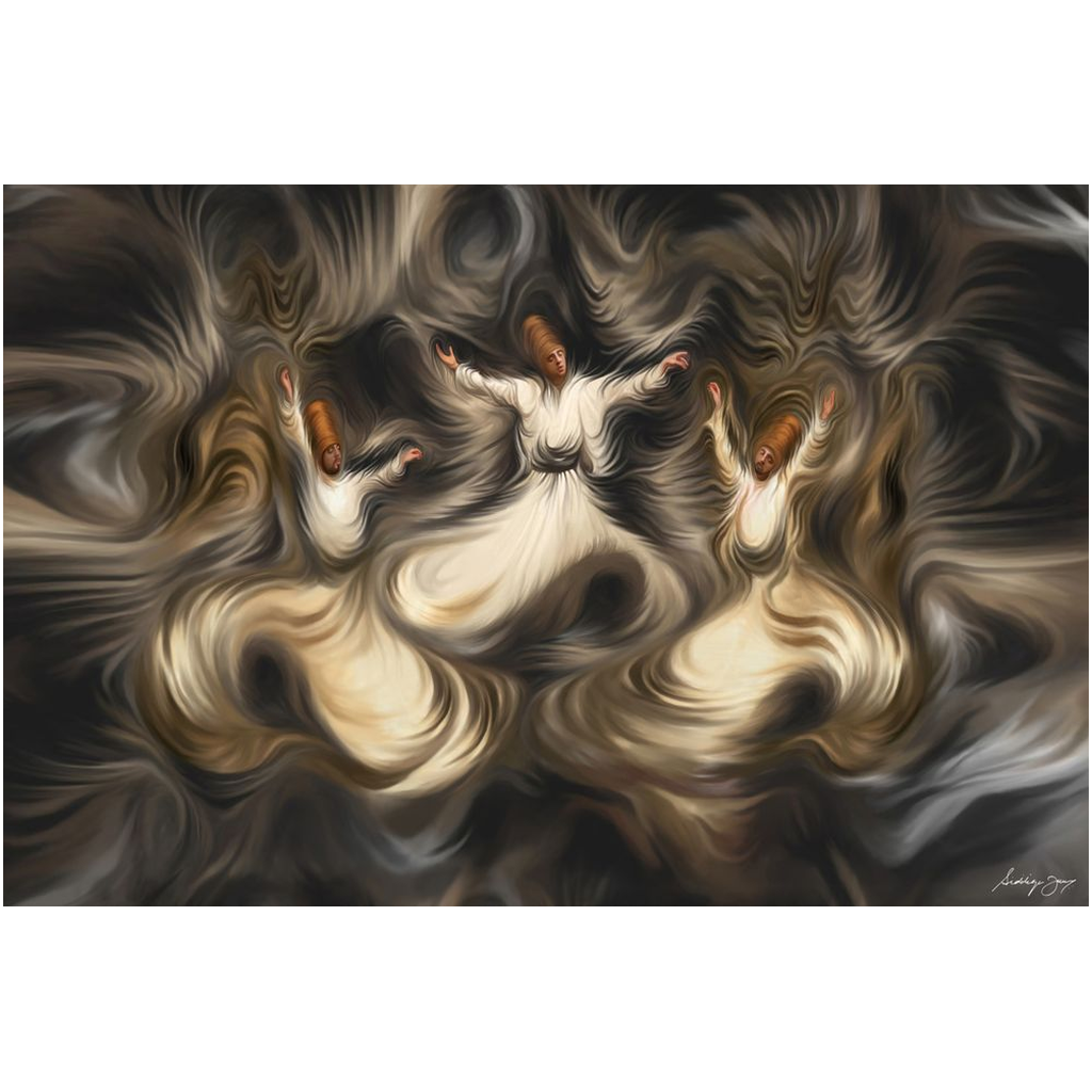 Sufi Trio by Siddiqa Juma - Art Print