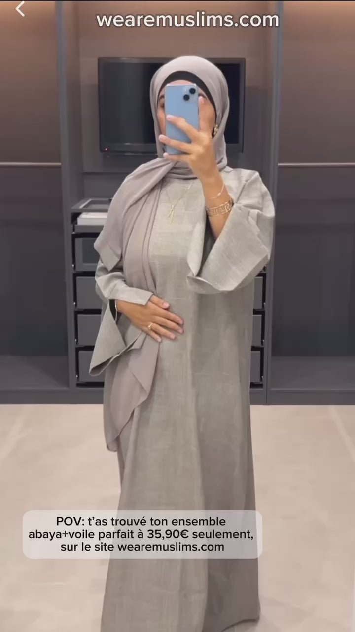 Video displaying the Abaya Lahna « Brownish » 